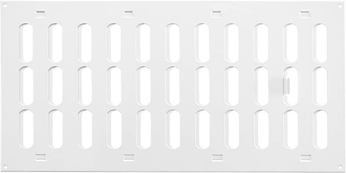 Verstelbaar Schuifrooster 400x200 mm voor Ventilatie - Wit