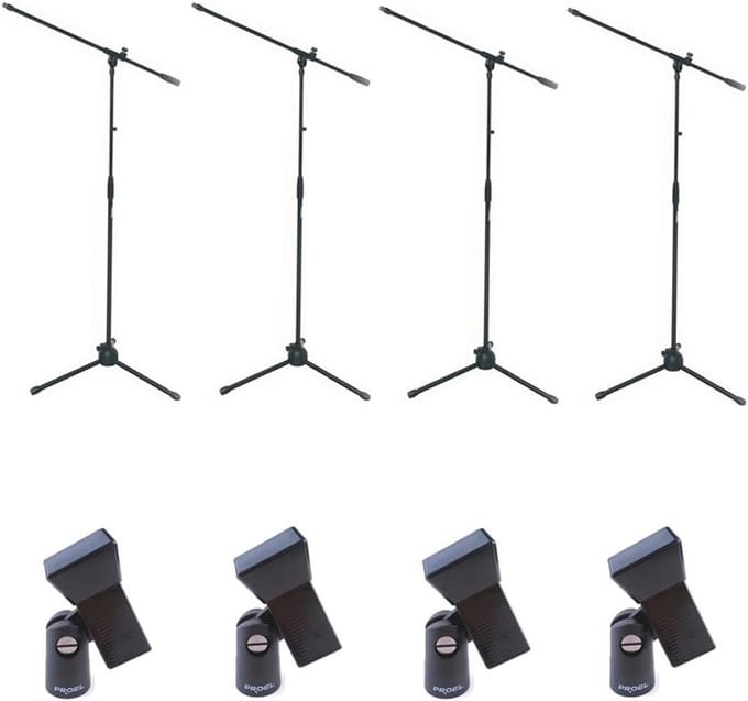 Microfoonstandaard Giraffe met Klemmen - Set van 4