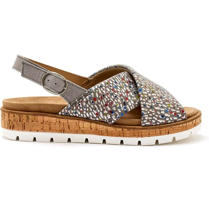 Leren gevoerde stretch sandalen voor dames Pédiconfort