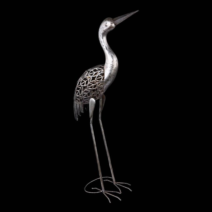 Globo LED sfeerlamp 33216 op zonne-en, kraanvogel, gr