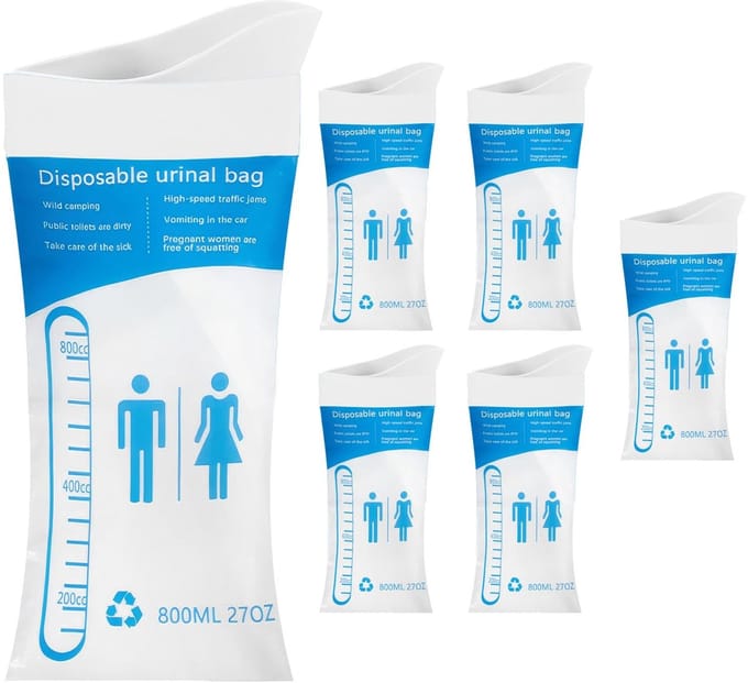 Dailygoods- Draagtas - Grote capaciteit 800 ml - Wegwerp urinezak