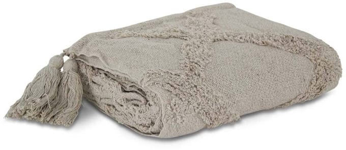 Safaary - Marokkaanse Plaid met Pompons Ivoorwit
