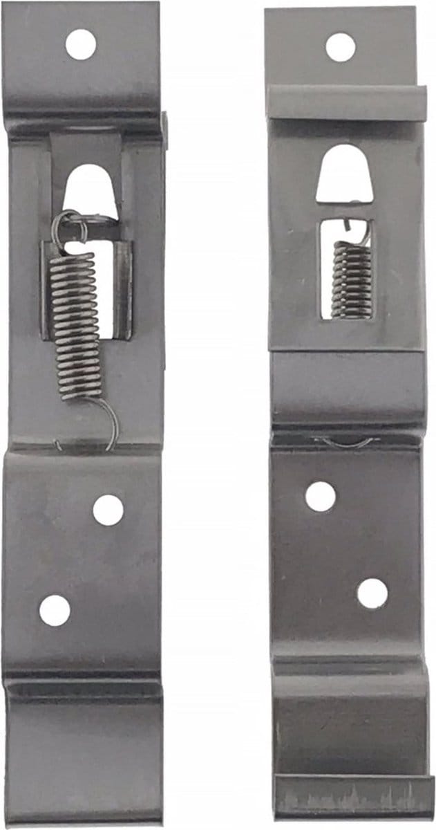 Finnacle - " Universele RVS Beugels & Klemmen voor Nummerplaat Houders - Set van 4"