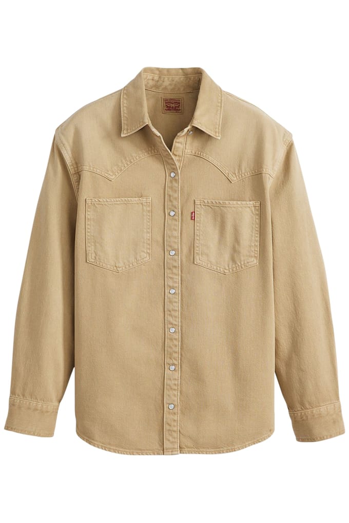 Levi's Teodora Western Shirt Tan Größe: S | Business hemden Outlet | Damen