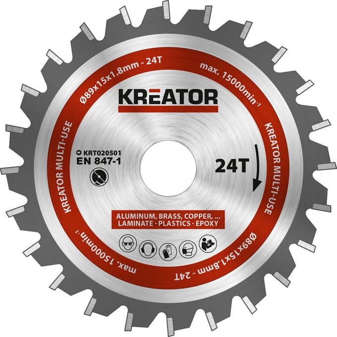 Kreator KRT020501 Universeel zaagblad 89 mm - 24T