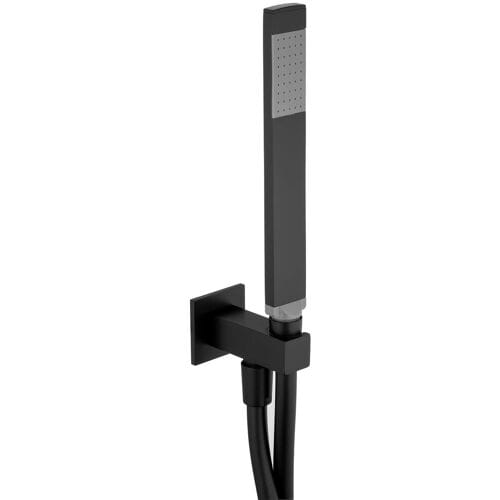 Kronenbach Quara 2.0 Black hand shower set with wall elbow 27703000SMKB