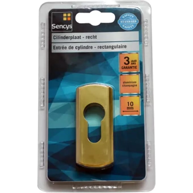 Sencys Cilinderplaat Rechthoekig Aluminium Champagne 10mm
