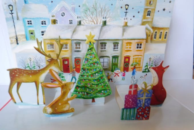 Kerstkaarten Pop - up / opzet nr.125 3 stuks