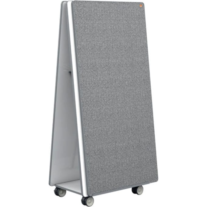 Nobo Move & Meet Mobile Whiteboard & Noteboard Systeem, 2 whiteboards, 2 noteborden, 900 x 1800 mm, magnetisch, verrijdbaar