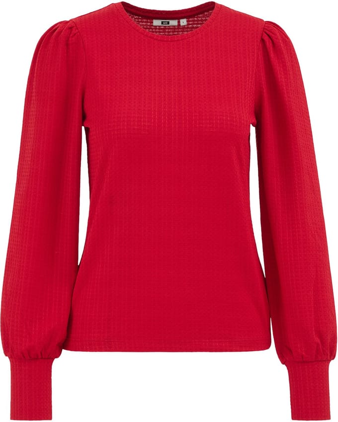 WE Fashion Dames jersey top met structuur
