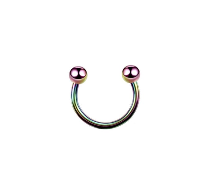 Cabantis Piercing met balletjes - Piercing - Neusring - Lipring - Sieraden - Regenboog