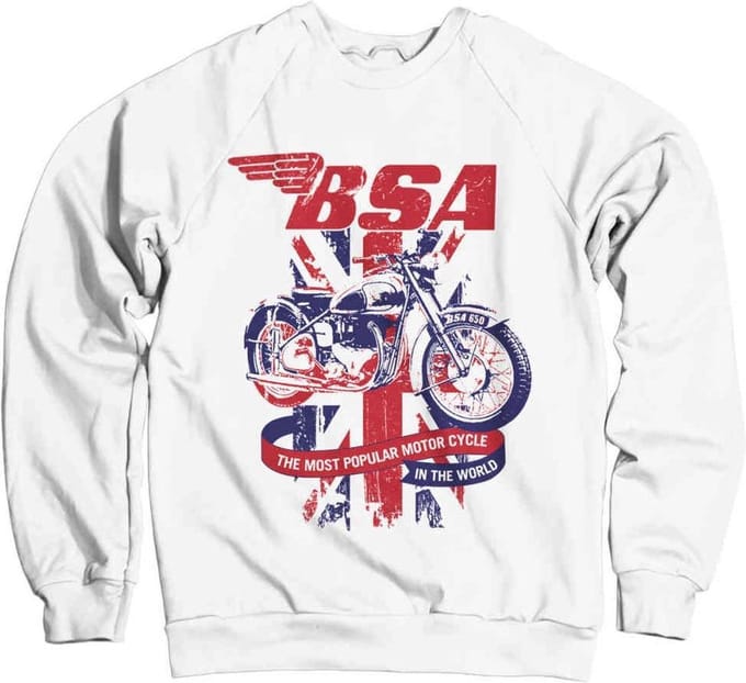 BSA Sweater/trui -L- Union Jack Wit