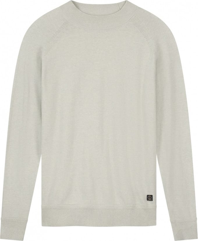 Mock Neck Soft Cotton Melange Offwhite (405538 - 102)