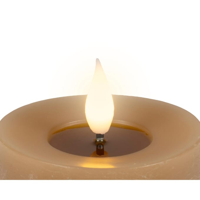 LED real kaars wax pit on top w resin fire flame  effect binnen mix