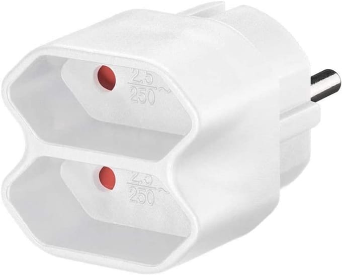 Dubbele Stopcontactadapter voor Europese Stekkers