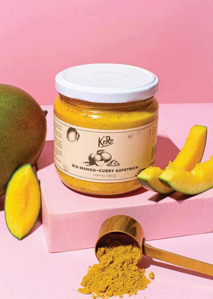 Bio mango-curryspread 380 g