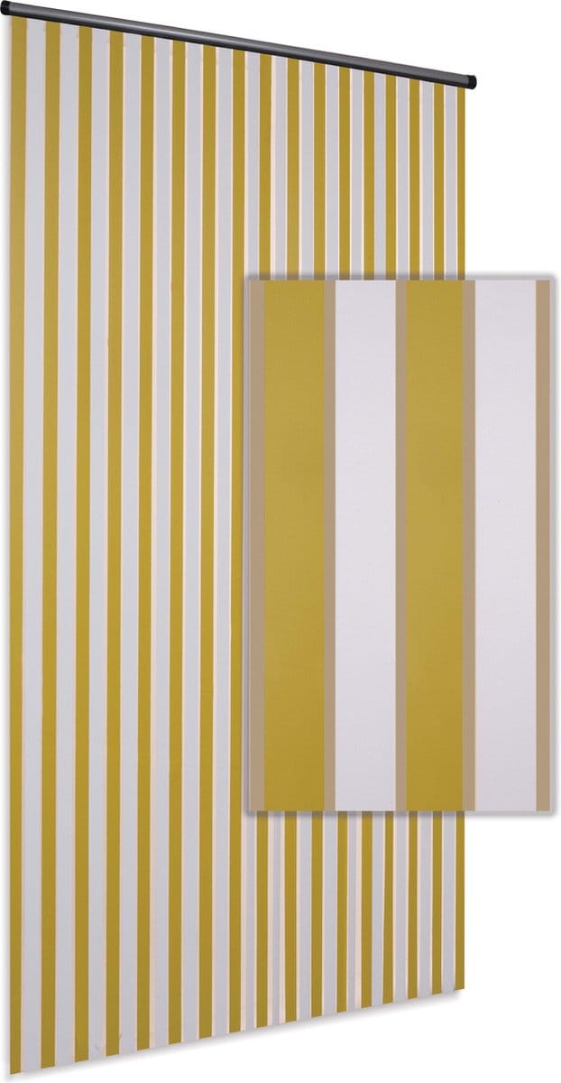 Degor Vliegengordijn - 90x220cm - Geel-wit - Huisdiervriendelijk
