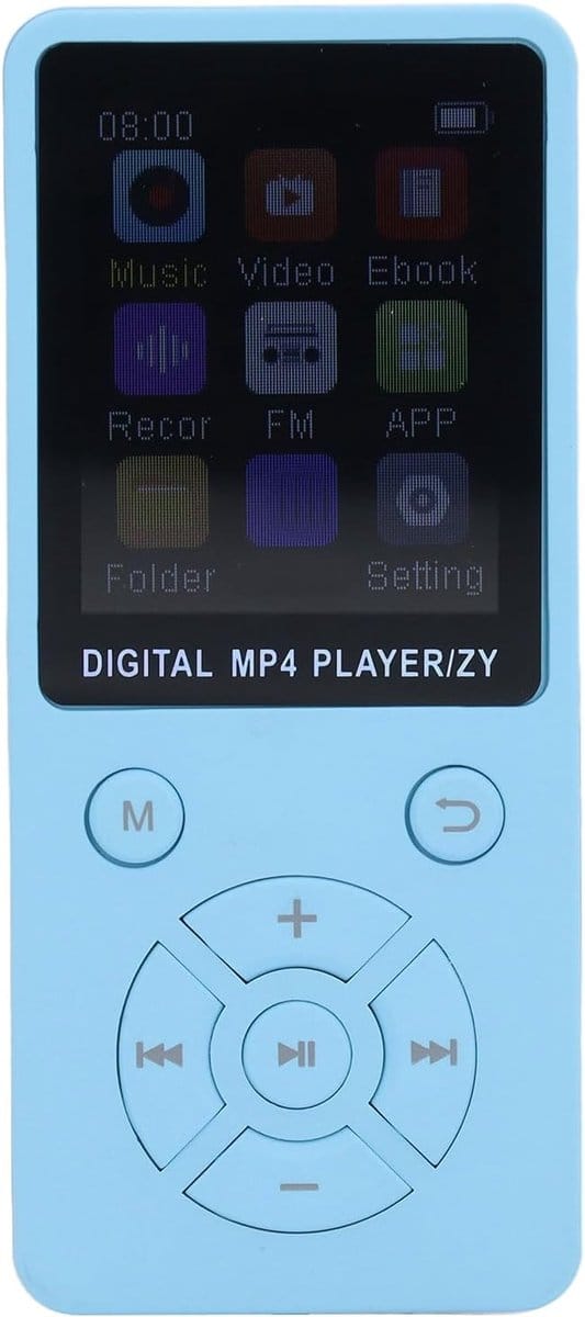 Draagbare MP3-speler 64GB met Bluetooth 5.0, 1.8 Inch Kleurenscherm en Ingebouwde Luidspreker