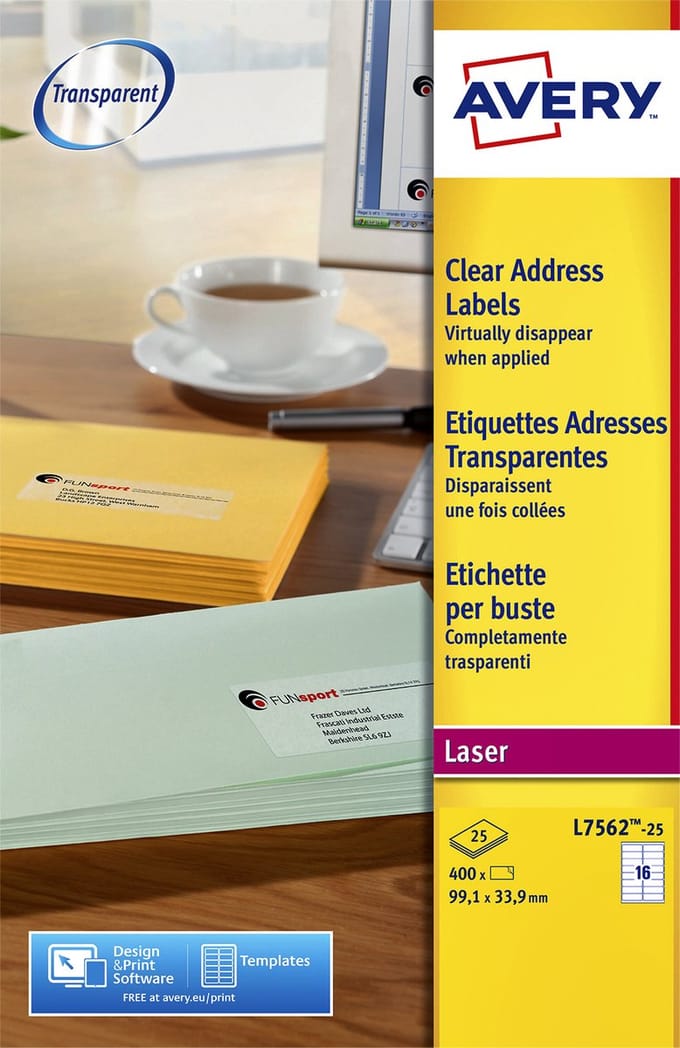Avery L7562-25 adreslabels