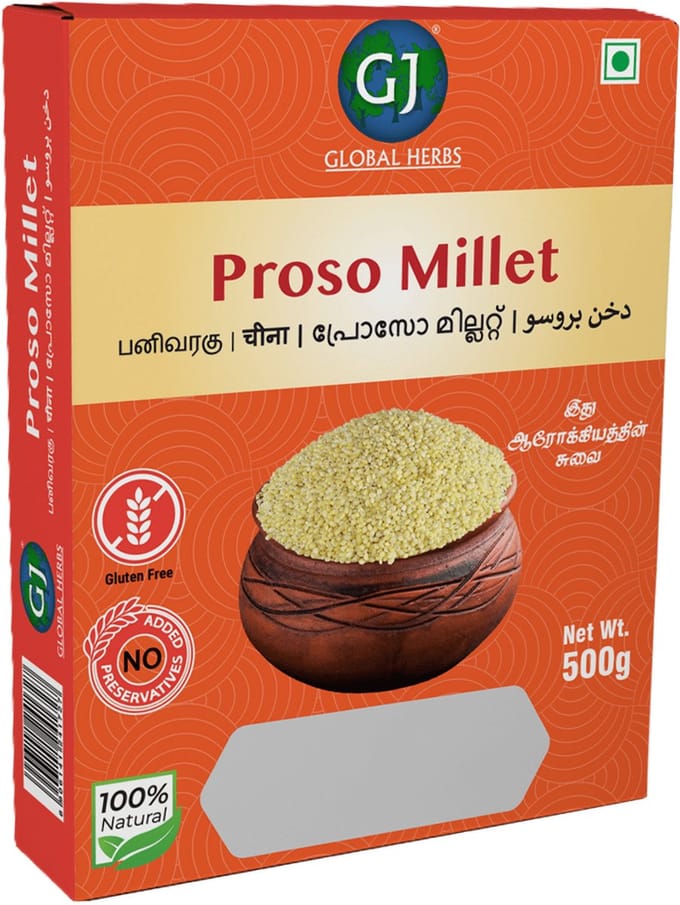GJ - Proso Gierst - Panivaragu - Glutenvrije Graan - 3x 500 g