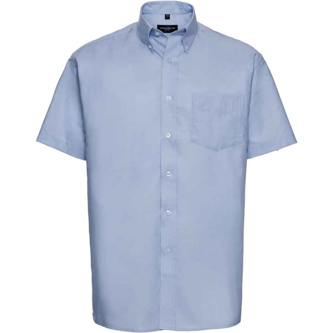 Russell Collection Heren Oxford Formeel Shirt (Oxford Blauw)