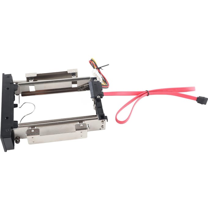 Adaptateur Disque Dur SATA Interne Support Acier Inoxydable SATA II Hot Swap 3Gbps 5.25 Sans Tiroir gray