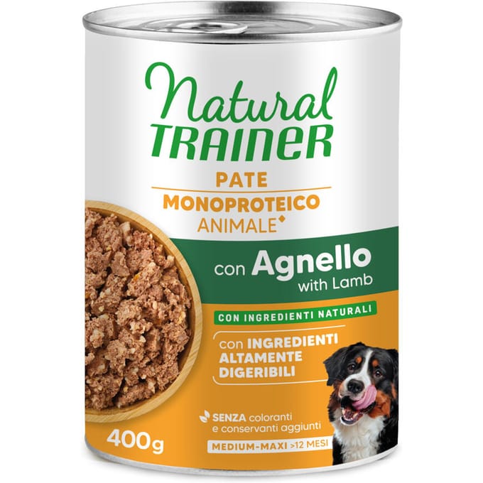 12x400g met Lam & Volkoren Sensitive Trainer Natuurlijk Umido Cani
