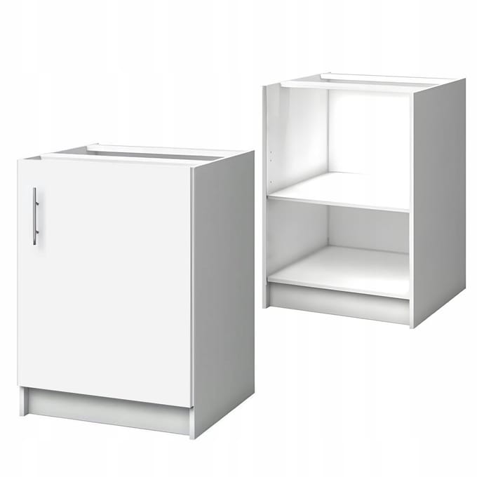 STAMAR - Keukenkast 60x46 cm - Onderkast met deuren - Wit