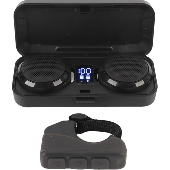 Casque Bluetooth pour moto avec étui de chargement télécommande 50 heures d'autonomie haut-parleur de casque sans fil pour black