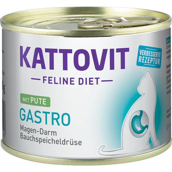 Kattovit - Feline Dieet Gastro 12x185g - Kalkoen