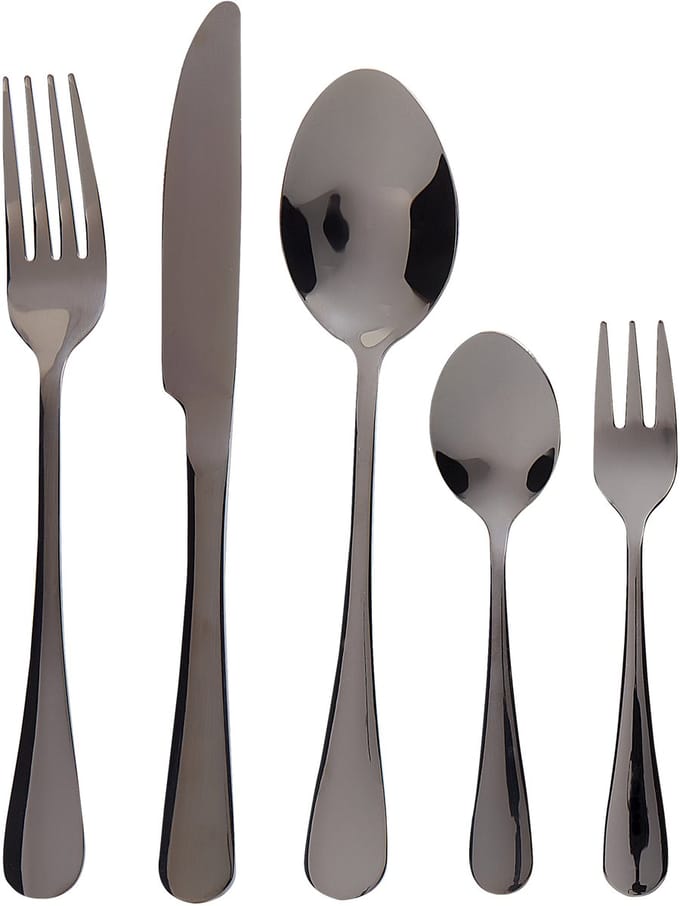 FUSILLI - Bestekset - Zwart - Roestvrij staal