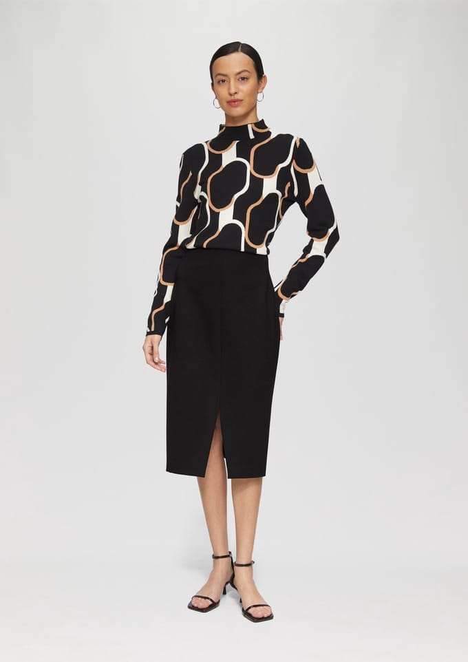 s.Oliver BLACK LABEL - Rok - Maat 42 - Vrouwen - 9999 GREY/BLACK -