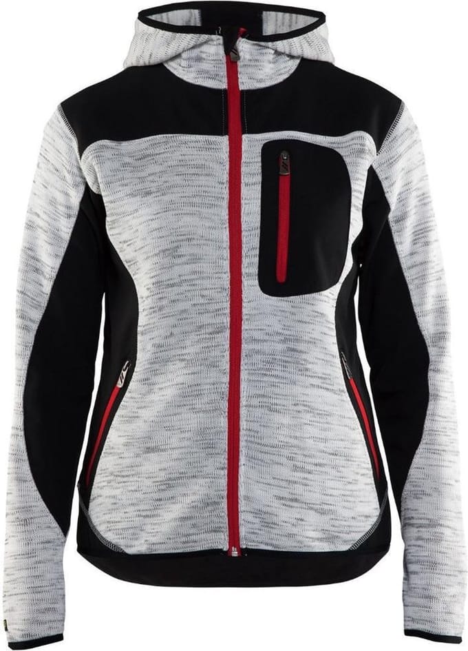 Blaklader Blåkläder 4931 Dames Vest met Softshell Grijs Mêlee/Zwart S