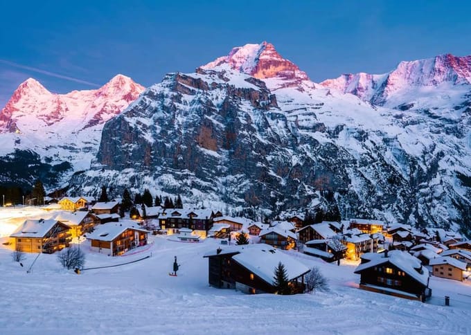 Ravensburger puzzel Berner Oberland, Mürren - 1000 stukjes landschap.