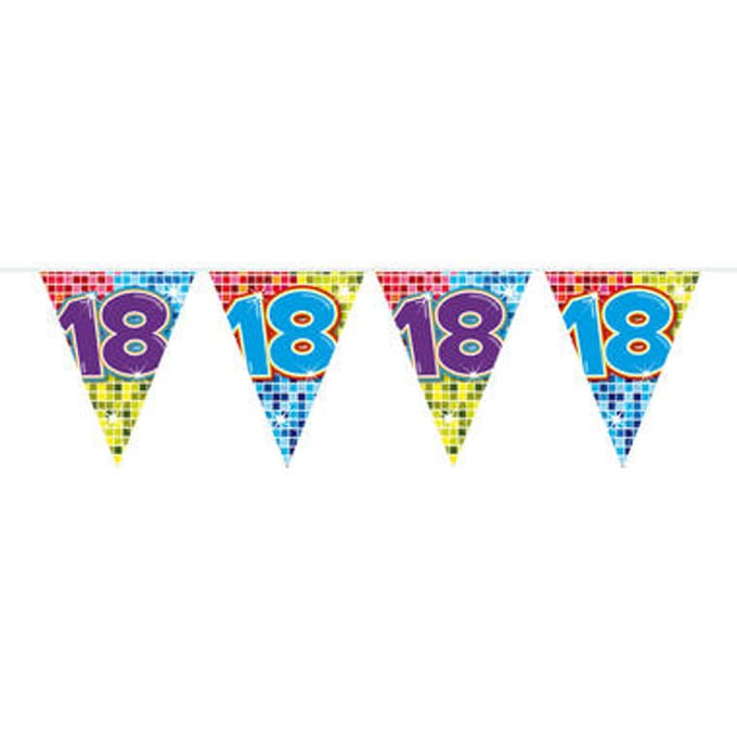 Folat - Vlaggenlijn Birthday Blocks 18 Jaar - 6 meter