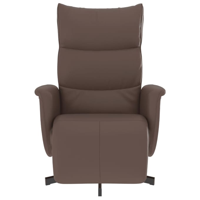 vidaXL - Fauteuil - verstelbaar - met - voetensteun - kunstleer - bruin