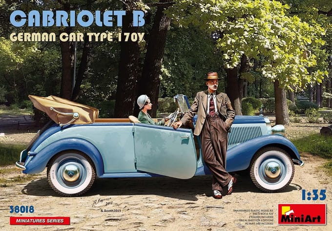 MiniArt Modelbouwpakket Militaire voertuigen - Cabriolet B German car type 170V - 38018