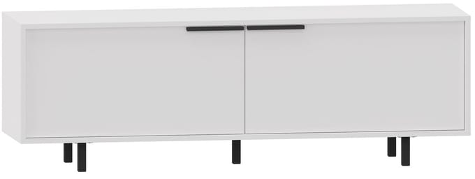 Alberto-Tv-meubel - 2-kleppen - Wit