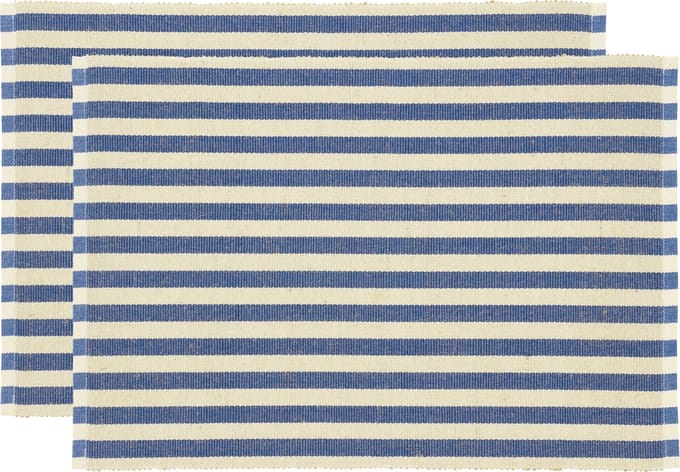 Södahl Statement Stripe Placemat 33 x 48 cm 2 stuks Blue