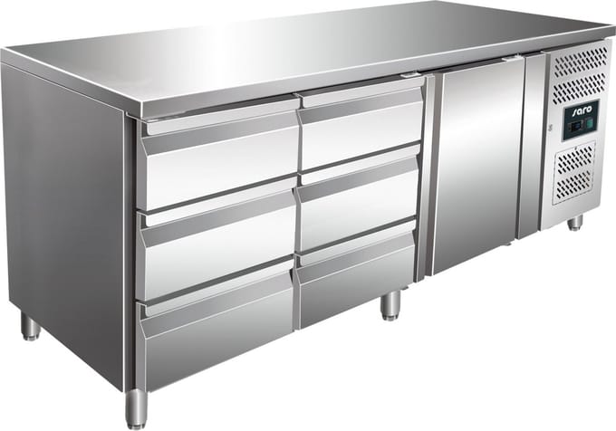 Koeltafel | 1 deur en 6 laden | Compressor uitneembaar | Saro | 323-10719