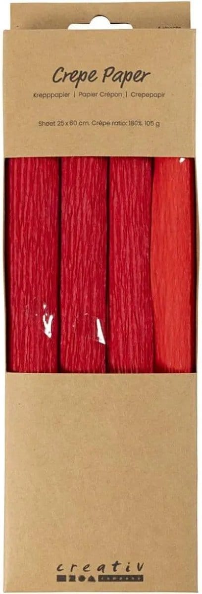 CC Crêpepapier Rood 4 vel