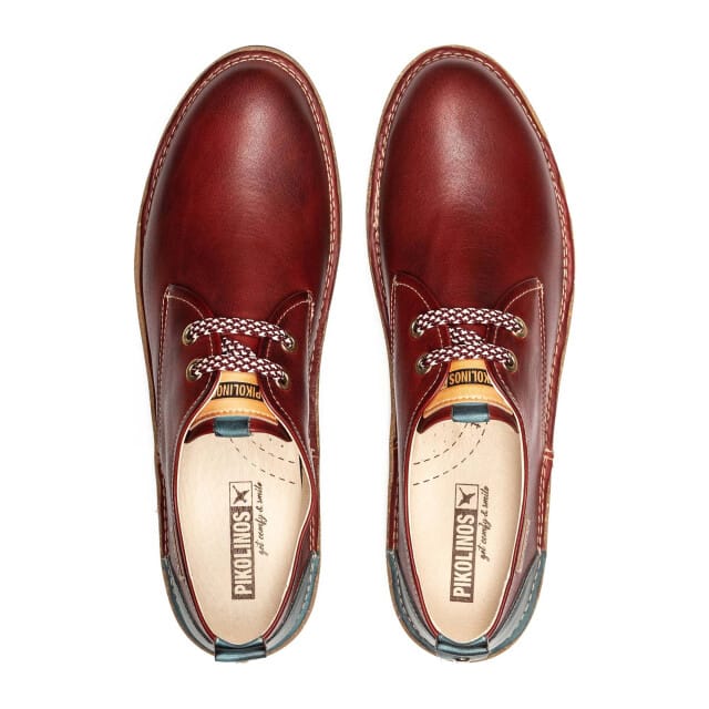Pikolinos Baza - dames veterschoen - Rood - maat 35 (EU) 2 (UK)