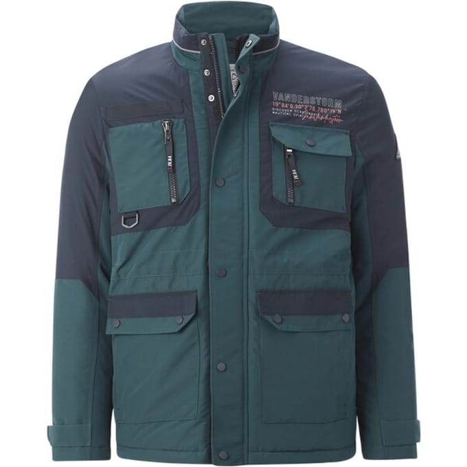 Jan Vanderstorm herren Outdoorjack - 74 - petrol - Plus Size