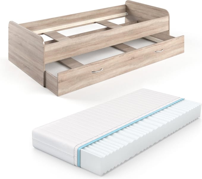 Vitalispa Enzo Kinderbed – 90x200 cm met matras Sonoma