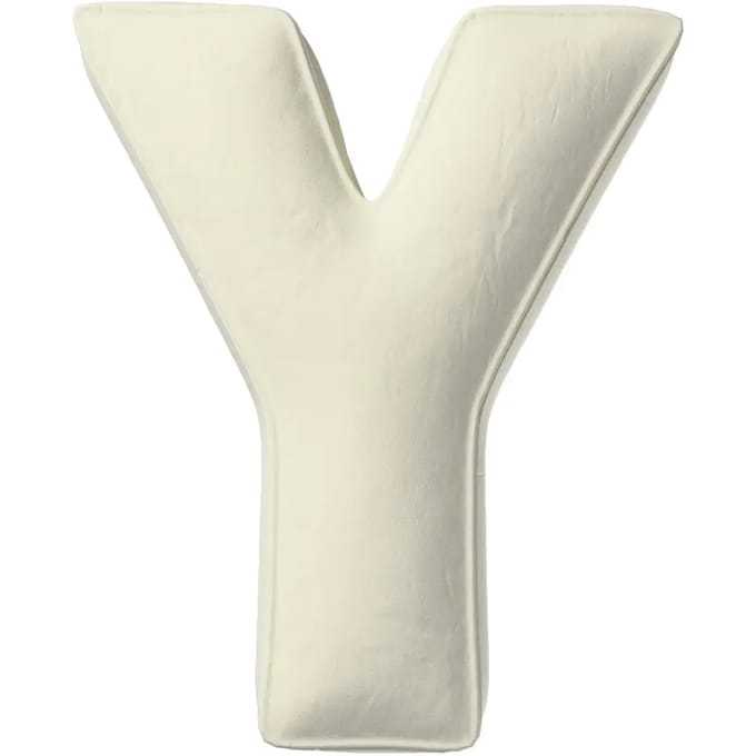 Kussen letter y Yellow Tipi Posh Velvet