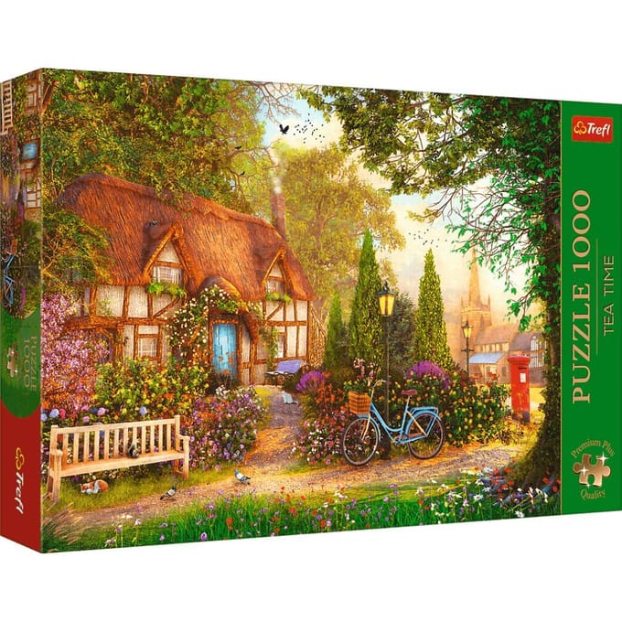 Trefl Tea Time Serie - Premium Plus Legpuzzel - 1000 Stukken - Domek pod strzechą - 68.3x48 cm