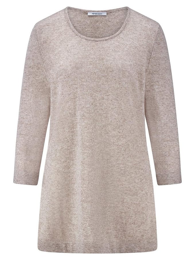 Lange trui kasjmier Van Peter Hahn beige
