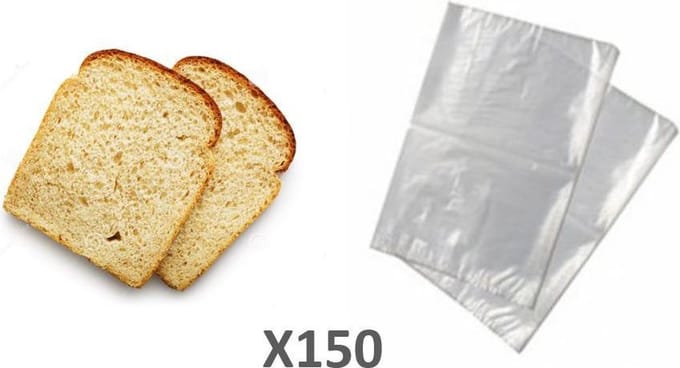 150 Boterhamzakjes met sluitclips | 20 x 25 cm | sluitbare vershoud zakjes voor de boterham sluitstrips