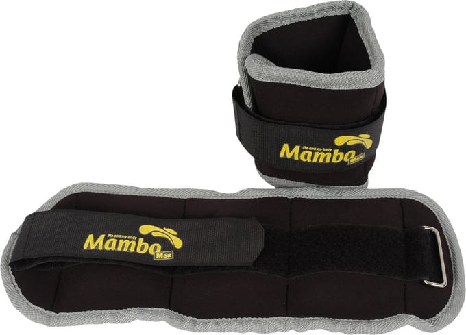 Pols enkelgewichten 2 x 2 kg - Mambo Max | Grijs - Zwart