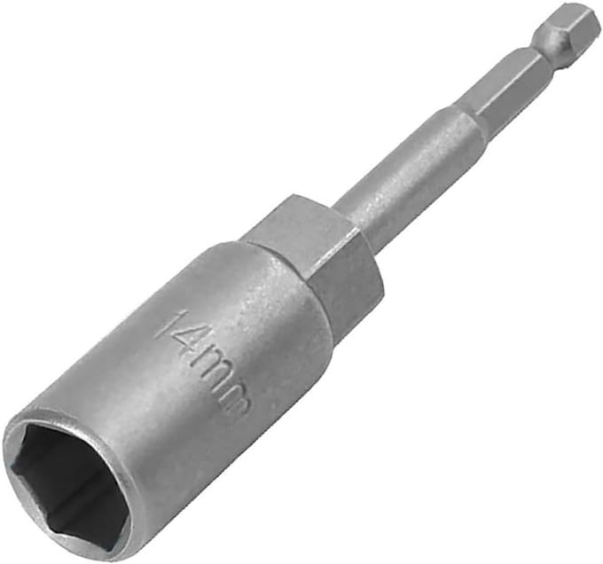 Nut Driver Socket 80MM - 1/4" Hex Shank Bit voor Boren, Moeren en Impact Socket Adapter - 17mm, Duurzaam en Efficiënt Gebruik
